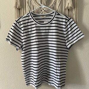 Madewell Black and White Striped Tee